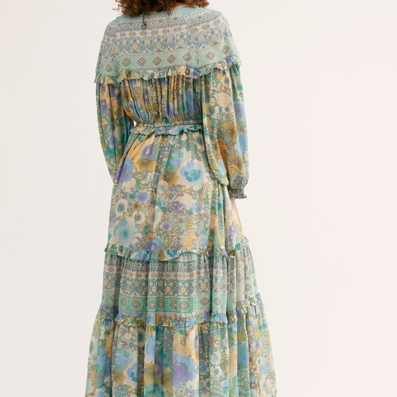 New spell x free people turquoise amethyst gown M - Picture 16 of 16